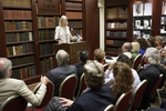 Photo of author Jane Smiley at private reading and reception for BMI donors in 2008. by Black Mountain Institute