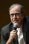 Photo of Paul Theroux at Black Mountain Institute event: "Writing the World: American Authors Looking Outward" in October 2010. by Black Mountain Institute