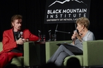 Photo of author T.C. Boyle (left) and Carol C. Harter (right) at Black Mountain Institute event Vegas Valley Book Festival Opening in November 2010. by Black Mountain Institute