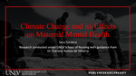 Climate Change and Its Effects on Maternal Mental Health