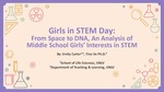 Girls in STEM Day: From Space to DNA, An Analysis of Middle School Girls' Interests in STEM Fields