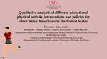 Qualitative Analysis of Different Educational Physical Activity Interventions and Policies for Older Asian Americans in the United States by Raisa Kabir, Manoj Sharma, and Sayeda Tazim Zaidi