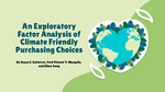 An Exploratory Factor Analysis of Climate Friendly Purchasing Choices