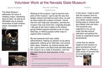 Volunteer Work at the Nevada State Museum by Hannah Spreger